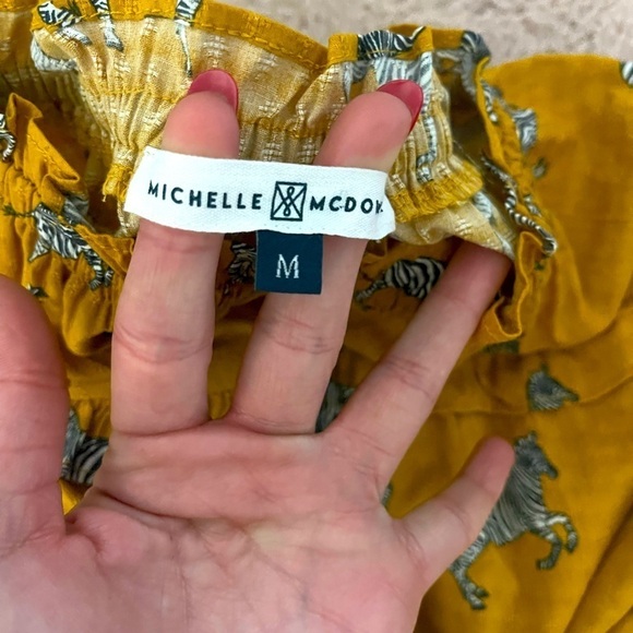 Botique Anthropologie Giraffee Animal Print Blouse Long Sleeve Large Bohemian - Picture 2 of 4